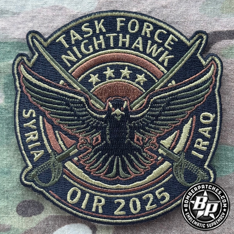 2-17 Air Cavalry Squadron, Task Force Nighthawk, OIR 2025 Embroidered
