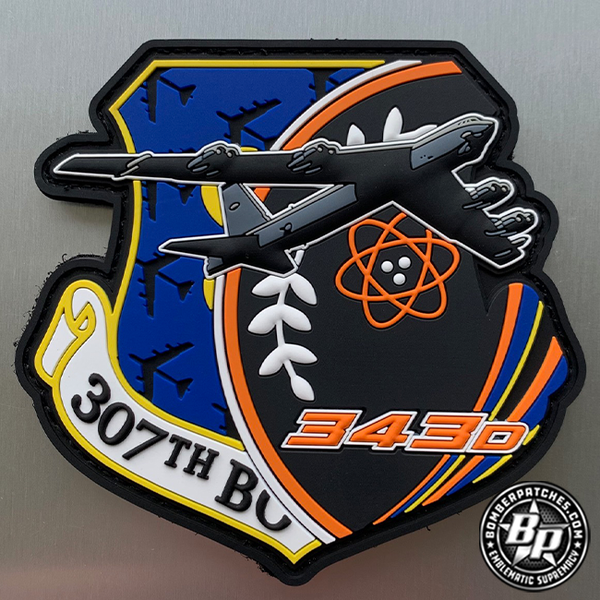 343d Bomb Squadron 307th Bomb Wing Shield, B-52 – Bomber Patches