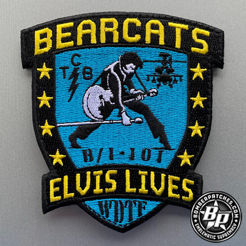 B Company, 1st Battalion, 101st Aviation Regiment, BEARCATS, AH-64 Apache, Fort Campbell Full Color Embroidered