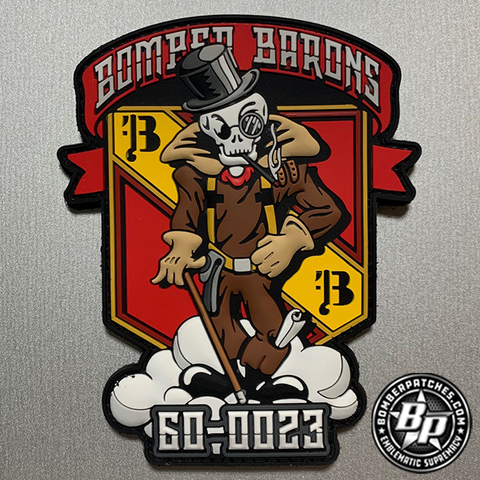 B-52 Aircraft 60-0023 Bomber Barons Nose Art Patch, Color PVC