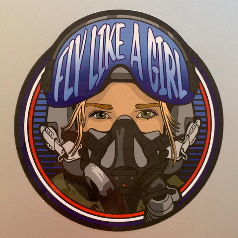 Fly Like A Girl Blonde- STICKER