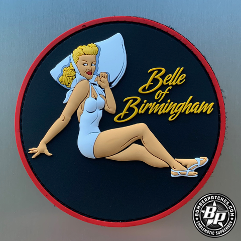 177th Air Refueling Wing, Belle of Birmingham, KC-135 Nose Art Patch, Full Color