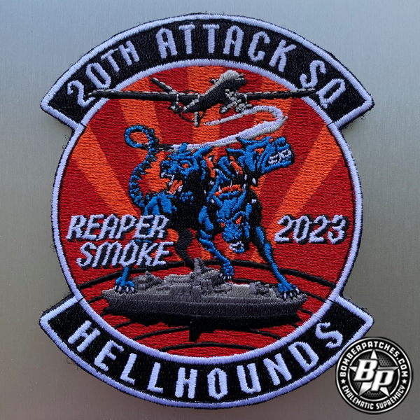 20th Attack Squadron Reaper Smoke, MQ-9 – Bomber Patches