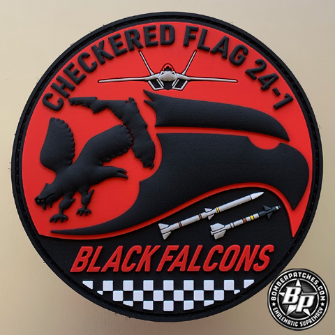 27th Fighter Squadron Checkered Flag, 24-1, F-22 PVC