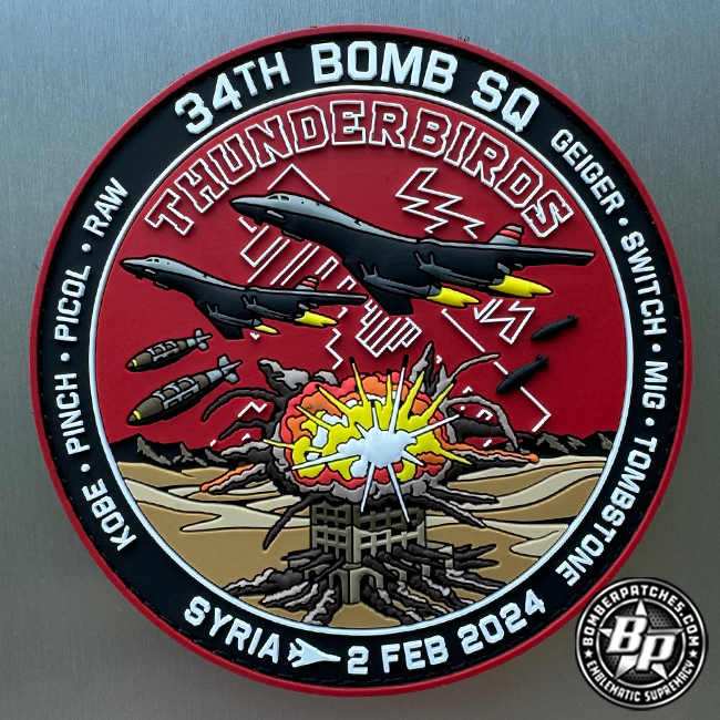 その他 USAF 34th BOMB SQUADRON B-1 34th Bomb Squadron, Syria Strike B-1B – Bomber Patches