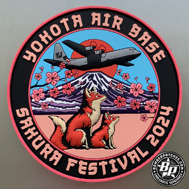 横田基地 YOKOTA AIR BASE AIR FORCE BALL 桜パッチ - メルカリ