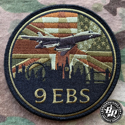 9th Bomb Squadron / EBS, 2023 Deployment Patch RAF Fairford, B-1B OCP