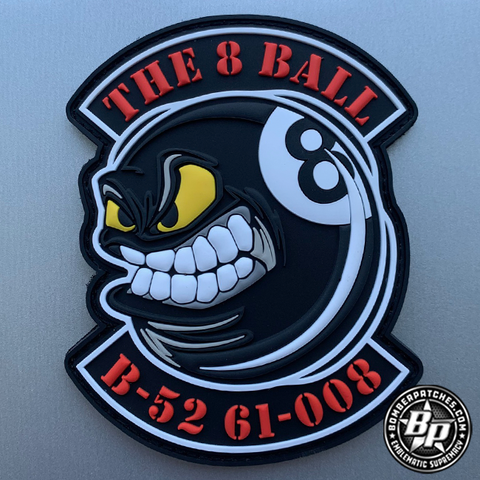 93d Bomb Squadron Nose Art Series Patch, 61-008 The 8 Ball