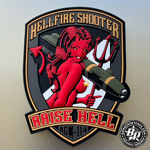 AGM-114 HELLFIRE SHOOTER PVC MORALE PATCH