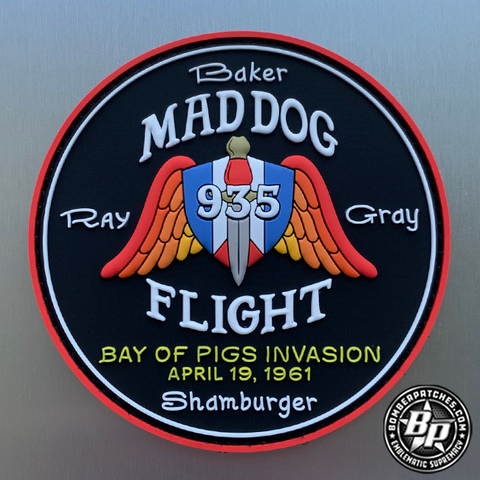 Mad Dog Flight Morale, Bay of Pigs Invasion, KC-135 Nose Art Series Patch, Full Color