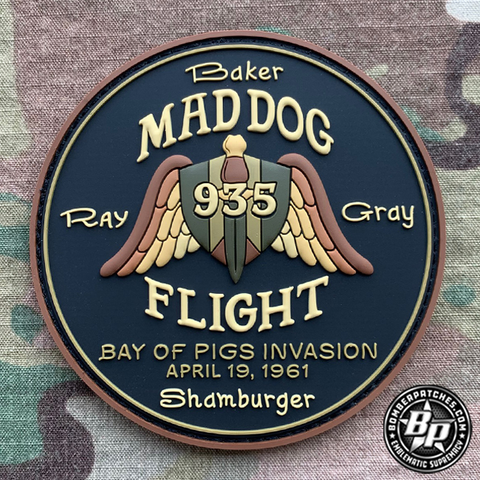Mad Dog Flight Morale, Bay of Pigs Invasion, KC-135 Nose Art Series Patch OCP