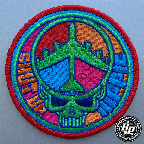 Dead Head Shut Up Hippie B-52 Morale Patch Psychedelic