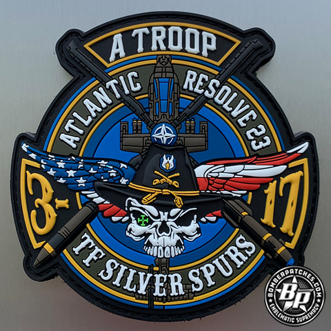 "SILVER SPURS" Task Force Atlantic Resolve, AH-64 Apache 3D SQ 17th Cavalry Alpha Troop, Full Color