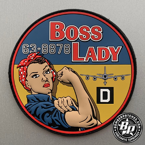 100th Air Refueling Wing, Nose Art series patch, KC-135, 63-8878 Boss Lady