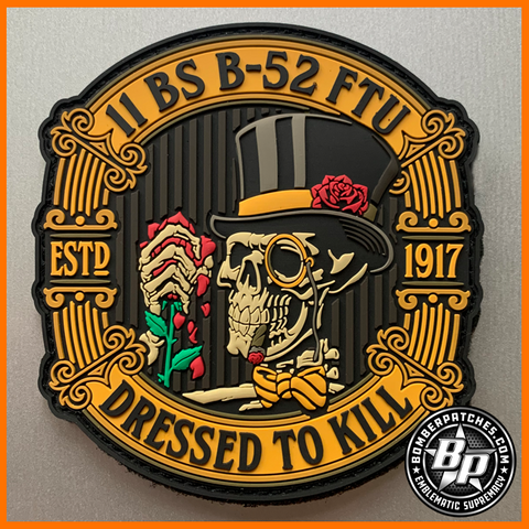 11th Bomb Squadron B-52 FTU "Dressed To Kill" Friday Patch, PVC