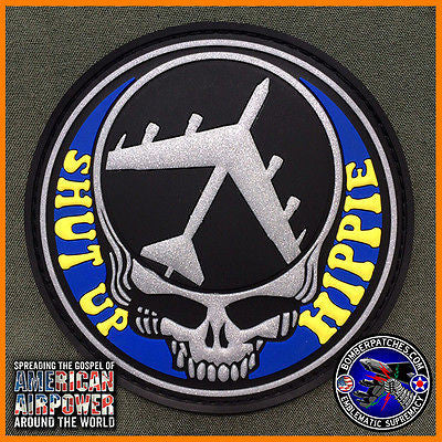 69th BOMB SQUADRON SHUT UP HIPPIE PVC Morale Patch