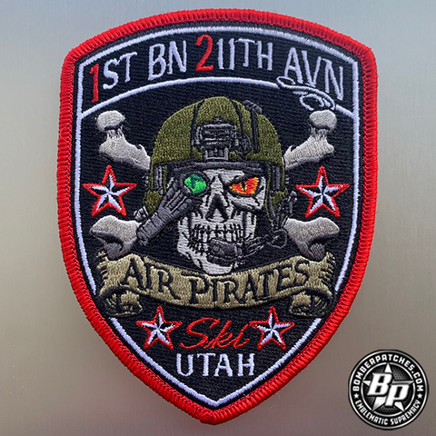 1st Battalion 211th Aviation Regiment, AH-64 Apache, Unit Patch, Full Color Embroidered