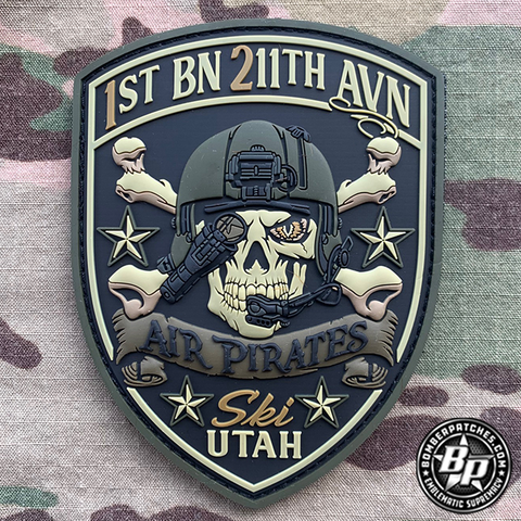 1st Battalion 211th Aviation Regiment, AH-64 Apache, Unit Patch, Subdued PVC