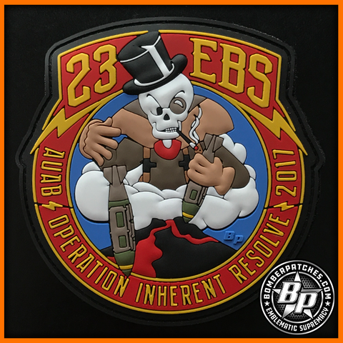 23d EXPEDITIONARY BOMB SQ DEPLOYMENT PATCH OIR 2017 COLOR PVC B-52H AL UDEID AB