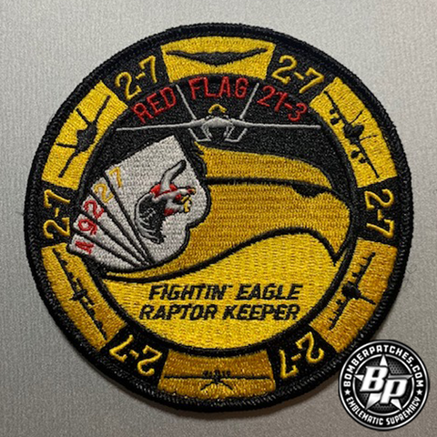 27th Fighter Squadron Red Flag 21-3, Embroidered