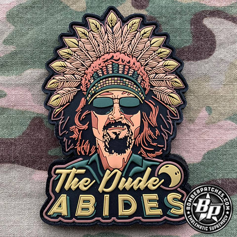 335th Expeditionary Fighter Squadron AEF 2019 Morale Patch, "The Dude Abides", PVC