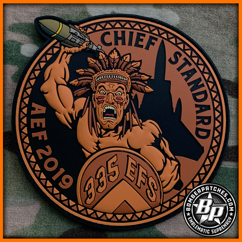 335th Expeditionary Fighter Squadron AEF 2019 Deployment Patch "Chief Standard"
