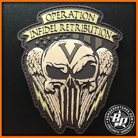 69th Expeditionary Bomb Sq Operation Infidel Retribution PVC Morale Patch, B-52H
