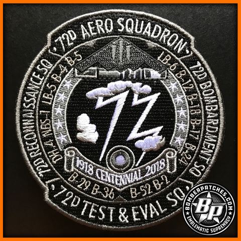 72d TEST AND EVALUATION SQUADRON 100TH ANNIVERSARY PATCH, B-2 WHITEMAN AFB