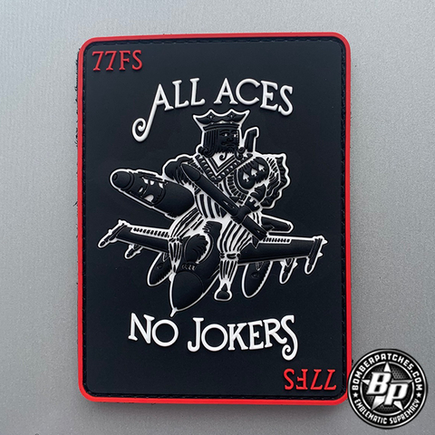 77th Fighter Squadron, All Aces, No Jokers Black/White, F-16C