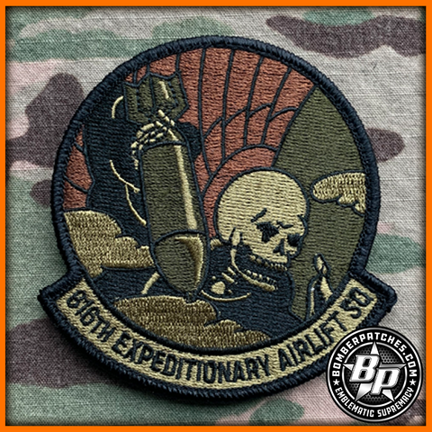 816th Expeditionary Airlift Squadron Embroidered Patch, Subdued
