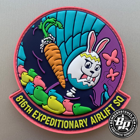 816th Expeditionary Airlift Squadron PVC Patch, Easter Color