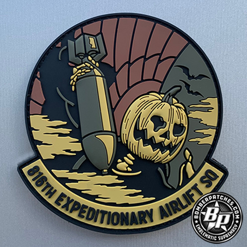 816th Expeditionary Airlift Squadron PVC Patch, Halloween OCP