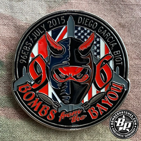 96th Expeditionary Bomb Squadron Bombs from the Bayou Diego Garcia 2015, Challenge Coin