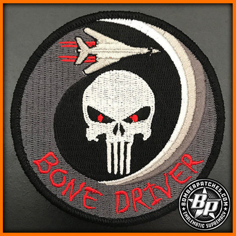9TH BOMB SQUADRON "BONE DRIVER" EMBROIDERED PATCH, B-1B LANCER DYESS AFB