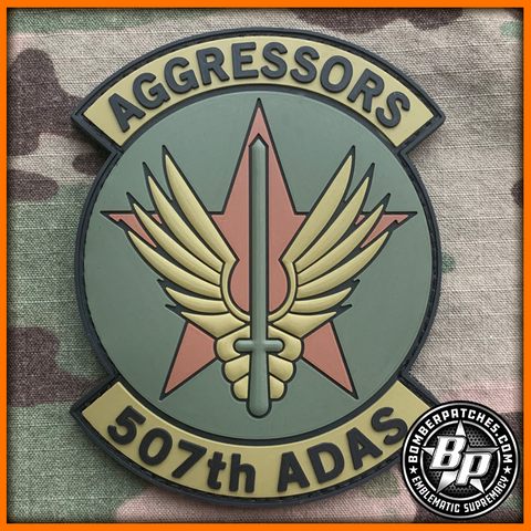 507th Air Defense Aggressor Squadron PVC Patch, OCP