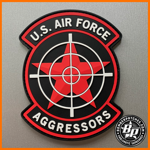 USAF 64th AGGRESSOR PVCパッチ 64th Aggressor Squadron Patch Color PVC – Bomber Patches