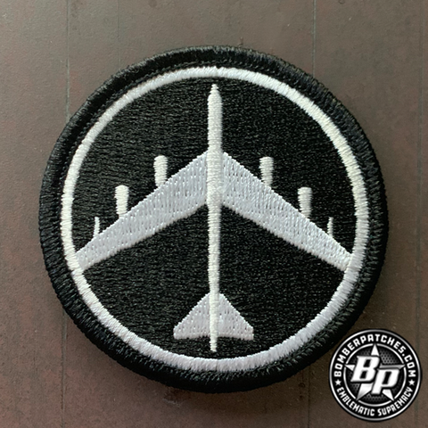 B-52 Hat Patch Black Embroidered