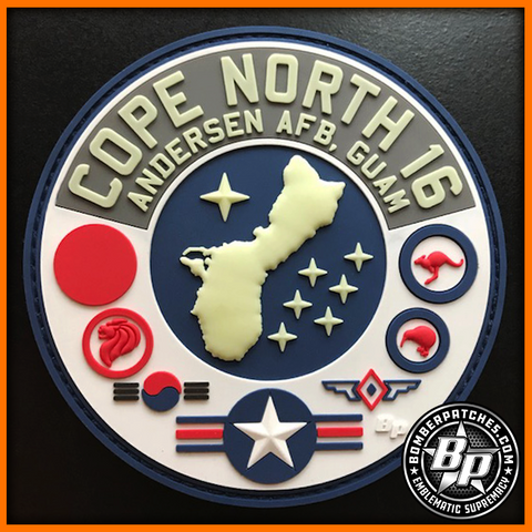 COPE NORTH 2016 PVC Patch, Glow in the Dark