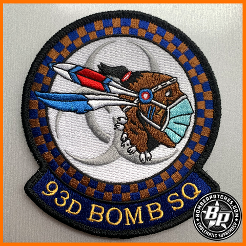 93D Bomb Squadron COVID 19 Morale Patch, Full Color, Barksdale AFB