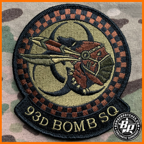 93D Bomb Squadron COVID 19 Morale Patch, OCP, Barksdale AFB