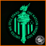 United We Still Stand Liberty Torch Morale Patch, Glow in the Dark
