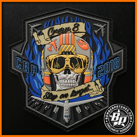 20th Expeditionary Bomb Squadron Crew 8 PVC Patch, 2018 CBP Deployment