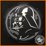 Darth Vader Inspired PVC Patch Glow In The Dark Imperial Cog Star Wars Gray
