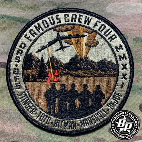 23d Bomb Squadron, Famous Crew 4, Crew Patch with Call Signs, OIR OFS 2021