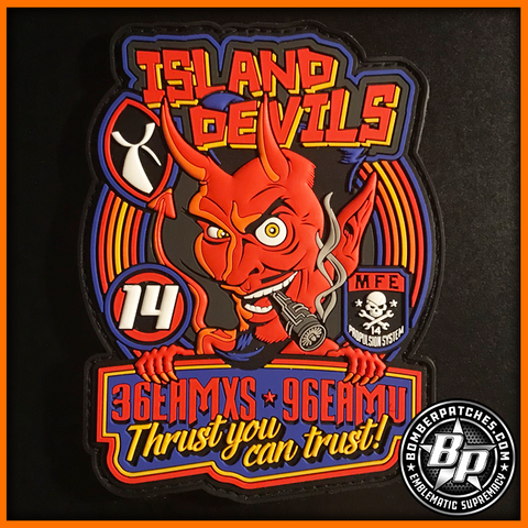 36TH EXPEDITIONARY AIRCRAFT MAINTENANCE SQUADRON, 96 EAMU 2018 2019 CBP DEPLOYMENT PATCH "ISLAND DEVILS"