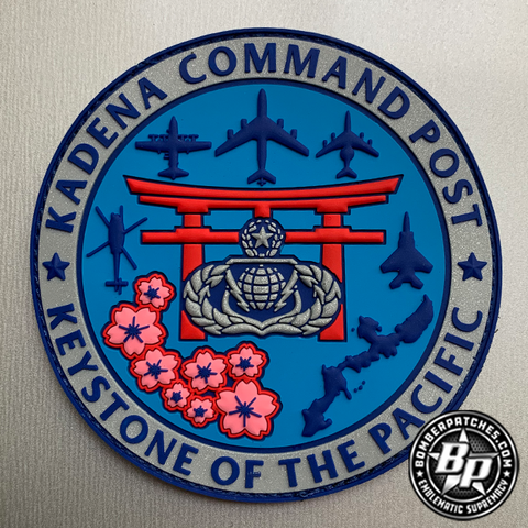 Kadena Command Post "Keystone of the Pacific" PVC Patch, full color