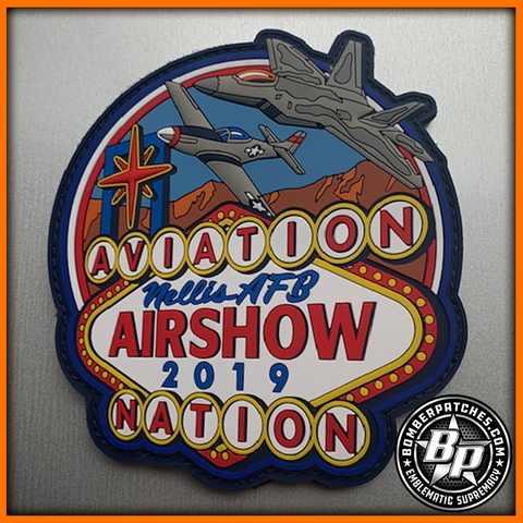 Nellis AFB Airshow 2019 Aviation Nation F-22/P-51 Officially Authorized Patch