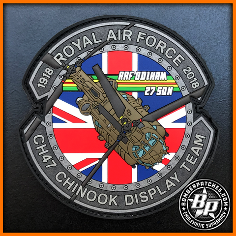 ROYAL AIR FORCE CH-47 CHINOOK DISPLAY TEAM 2018 PVC COMMERCIAL PATCH