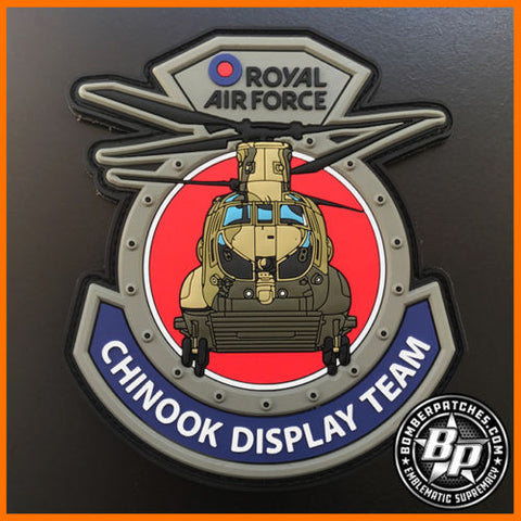 ROYAL AIR FORCE CHINOOK DISPLAY TEAM PVC PATCH 27 SQN RAF ODIHAM HC4 CH-47 2017