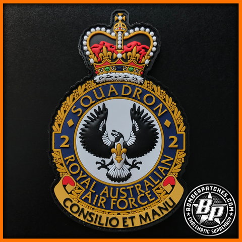 2 Squadron Crest Patch, PVC, E-7A Wedgetail, RAAF Base Williamtown